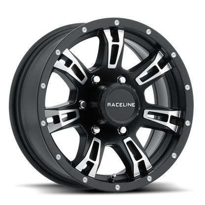Raceline 840 Arsenal Black & Machined | 15x6" +0mm | 6x139.7mm Wheel