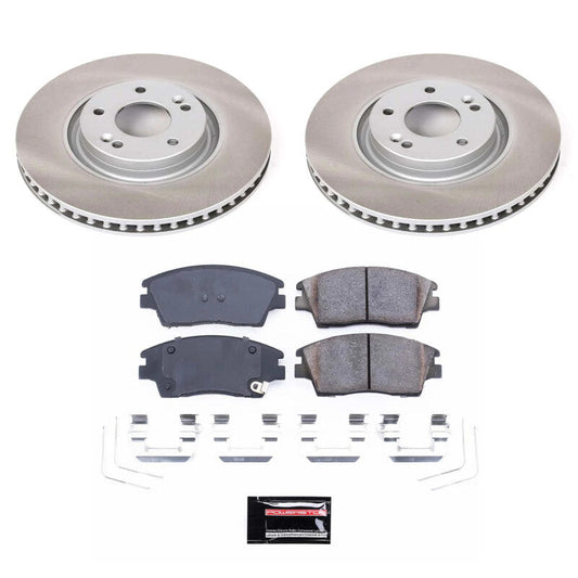 PowerStop 17-22 Kia Sportage Front Semi-Coated Rotor Kit (SC7343)