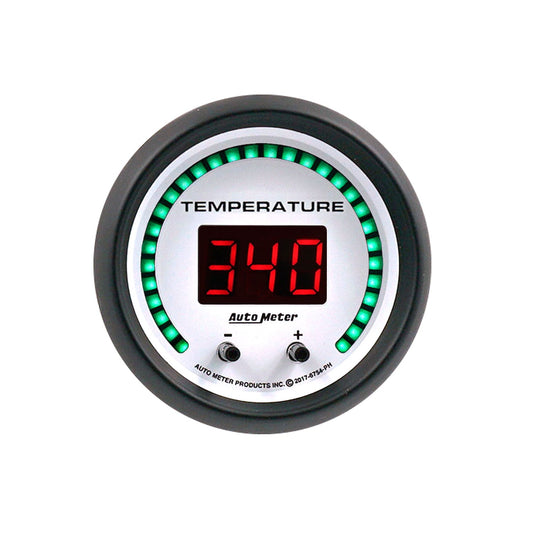 AutoMeter 52.4mm White Switchable 60-340 Degrees F / 40-170 Degrees C Phantom Elite Digital Gauge (6754-PH)