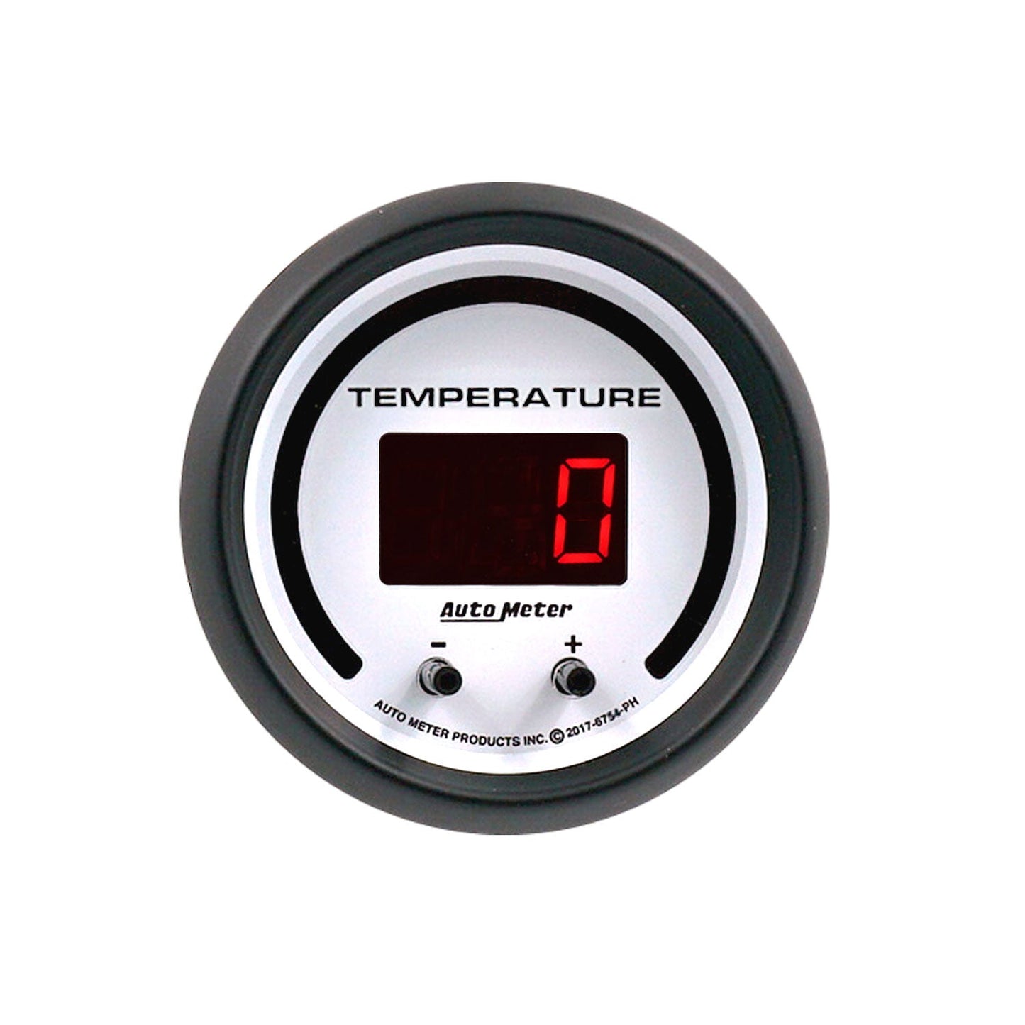 AutoMeter 52.4mm White Switchable 60-340 Degrees F / 40-170 Degrees C Phantom Elite Digital Gauge (6754-PH)