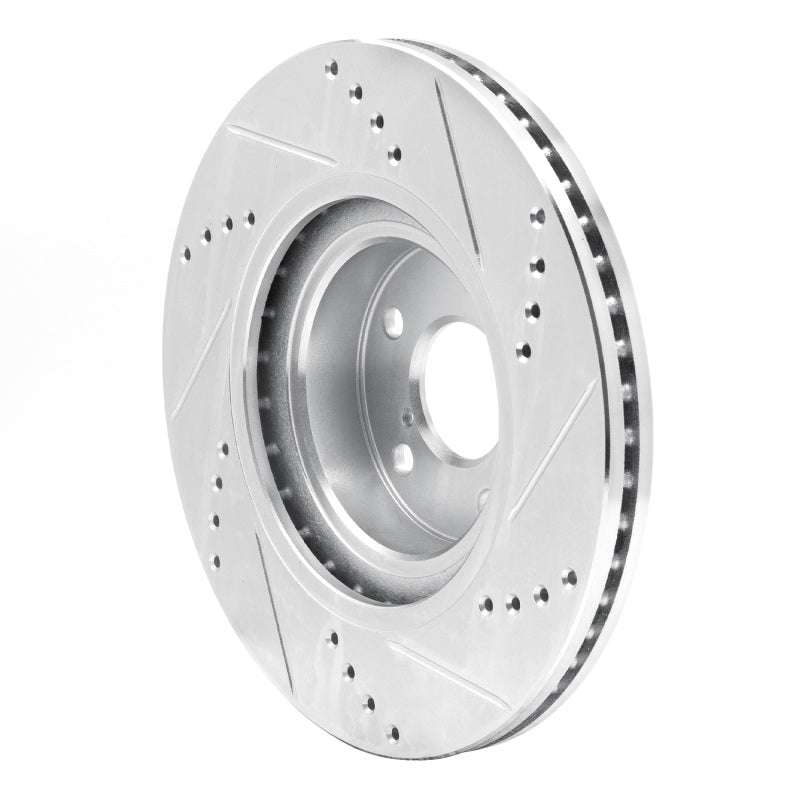 R1 04-25 Scion FR-S Front L Drilled & Slotted Silver Brake Rotor (631-13034L)