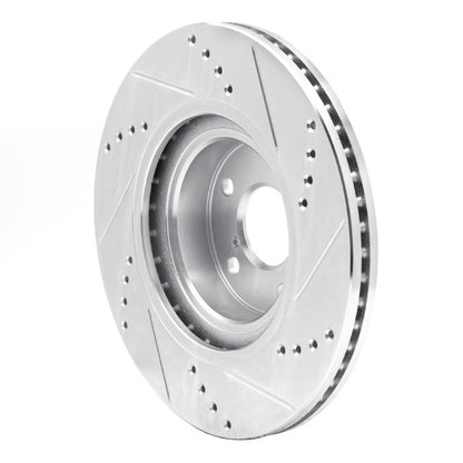 R1 04-25 Scion FR-S Front L Drilled & Slotted Silver Brake Rotor (631-13034L)