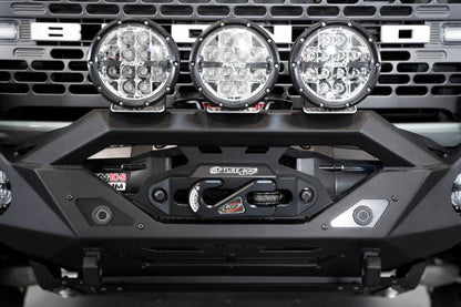Addictive Desert Designs 1-5/16in Winch Fairlead Plate w/ Recessed Round End Hook - Black