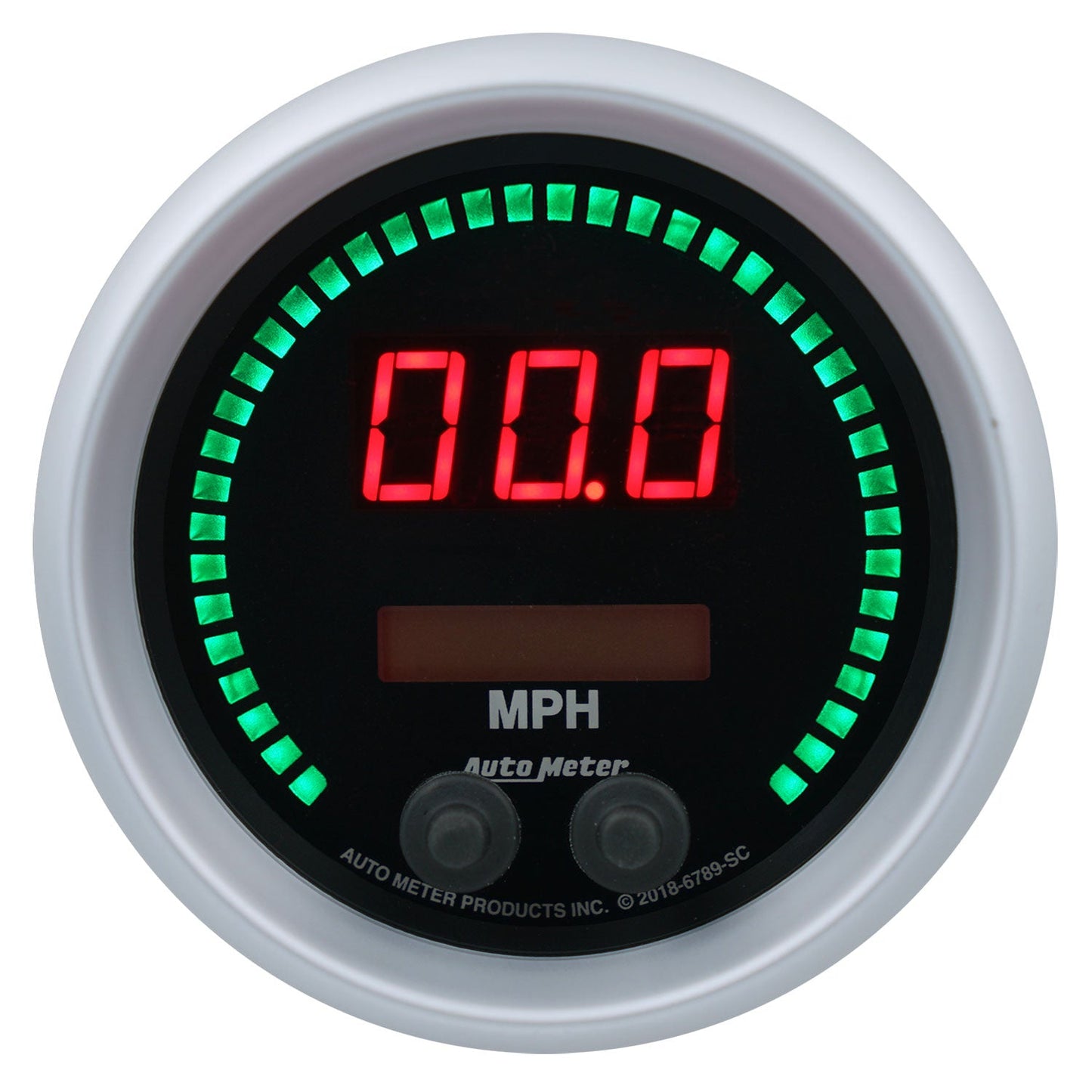 AutoMeter 85.7mm Black Switchable 260 MPH / 260 KM/H Speedometer Sport-Comp Elite Digital Gauge (6789-SC)