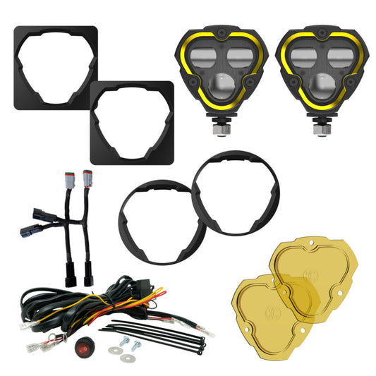 KC HiLiTES 97155 2 LED Fog Lights Pair Kit for 2014-22 4Runner / 2012-23 Tacoma