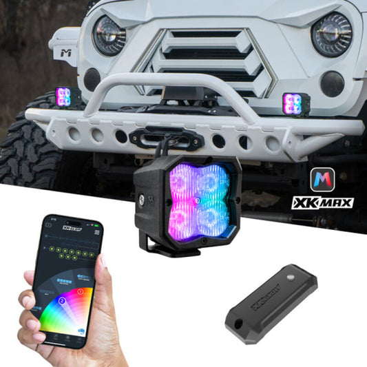 XKGlow MX-CUBE-D-KIT XKmax RGBW LED Cube Light Kit Driving Beam 2pc