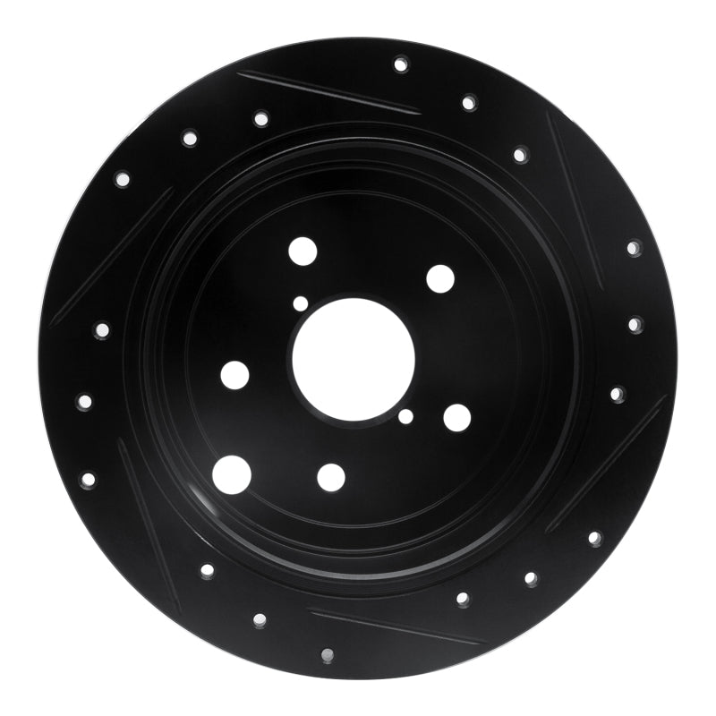 R1 Concepts WRX Rear Left Drilled & Slotted Rotor | Subaru WRX (14-21) (ECB-13024L)