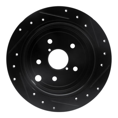 R1 Concepts WRX Rear Left Drilled & Slotted Rotor | Subaru WRX (14-21) (ECB-13024L)