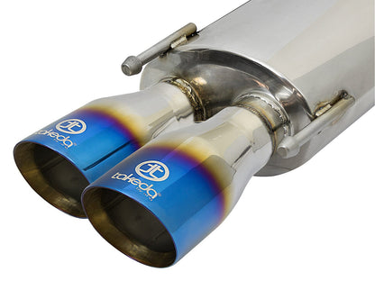 aFe Takeda 16-17 Lexus RC 200T 2.0L (t) 2in. SS Axle-Back Exhaust System w/Polished Blue Tips