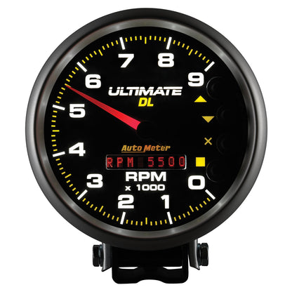 AutoMeter 5 inch Ultimate DL Playback Tachometer 9000 RPM - Black (6896)