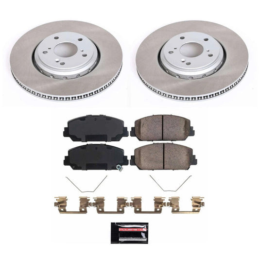 PowerStop 17-20 Honda Civic Front Semi-Coated Rotor Kit (SC7347)