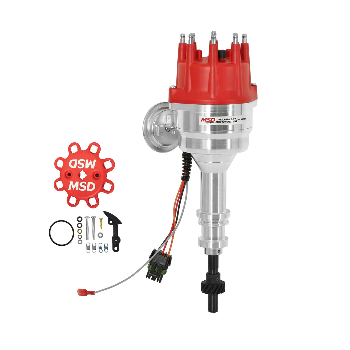 MSD 83541 Ready-To-Run Pro-Billet Distributor Steel Gear Ford 351W