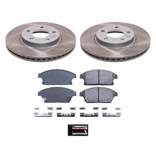 PowerStop 11-15 Chevrolet Volt Front Semi-Coated Rotor Kit (SC5554)