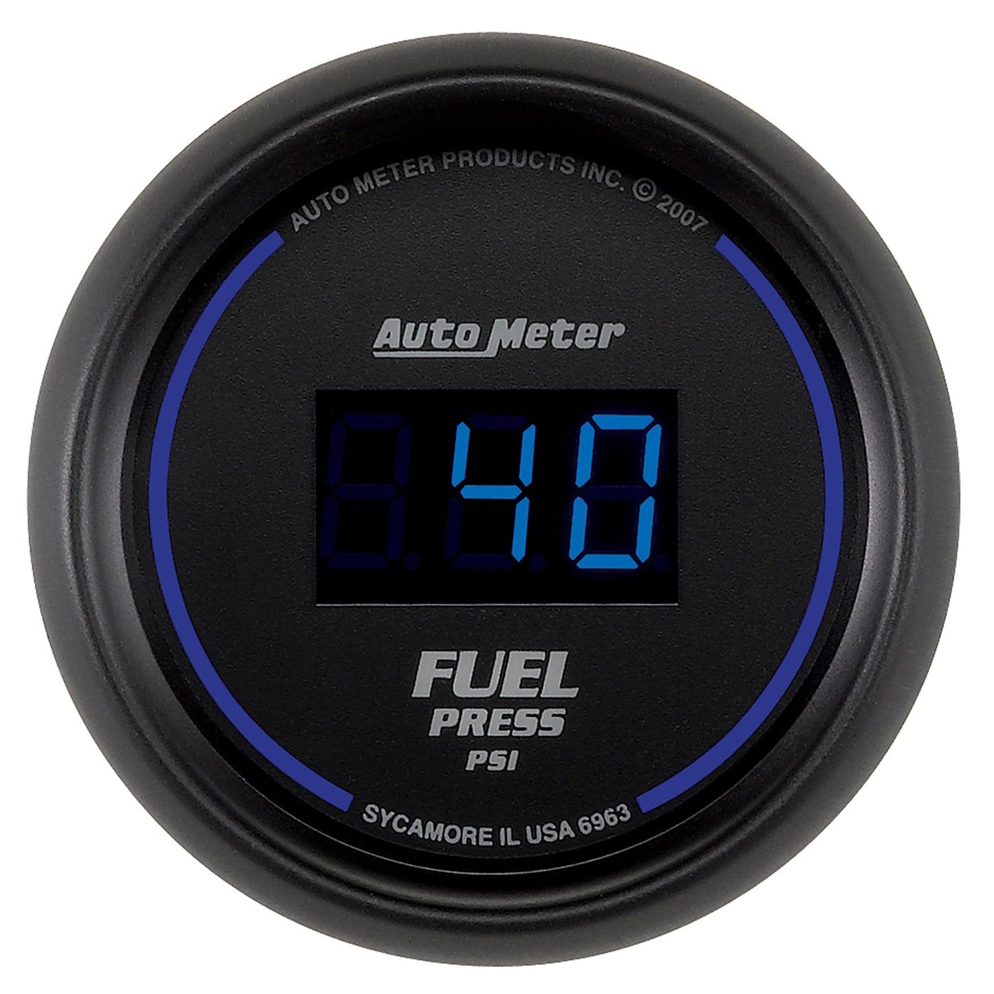 AutoMeter 52.4mm 1-100 PSI Black Digital Fuel Pressure Gauge (6963)