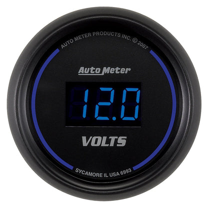 AutoMeter Cobalt Digital 52.4mm Black Voltmeter (6993)