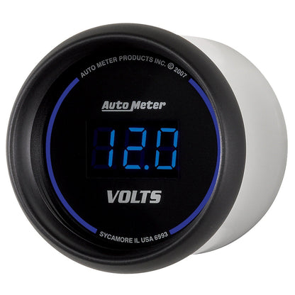 AutoMeter Cobalt Digital 52.4mm Black Voltmeter (6993)
