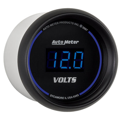 AutoMeter Cobalt Digital 52.4mm Black Voltmeter (6993)