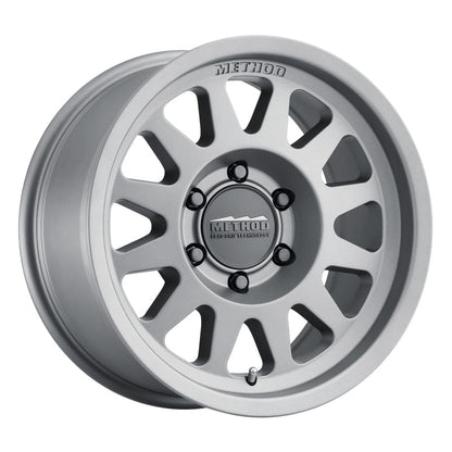 (set of 4) Method MR704 Titanium | 17x8.5" +0mm | 6x5.5in Wheel
