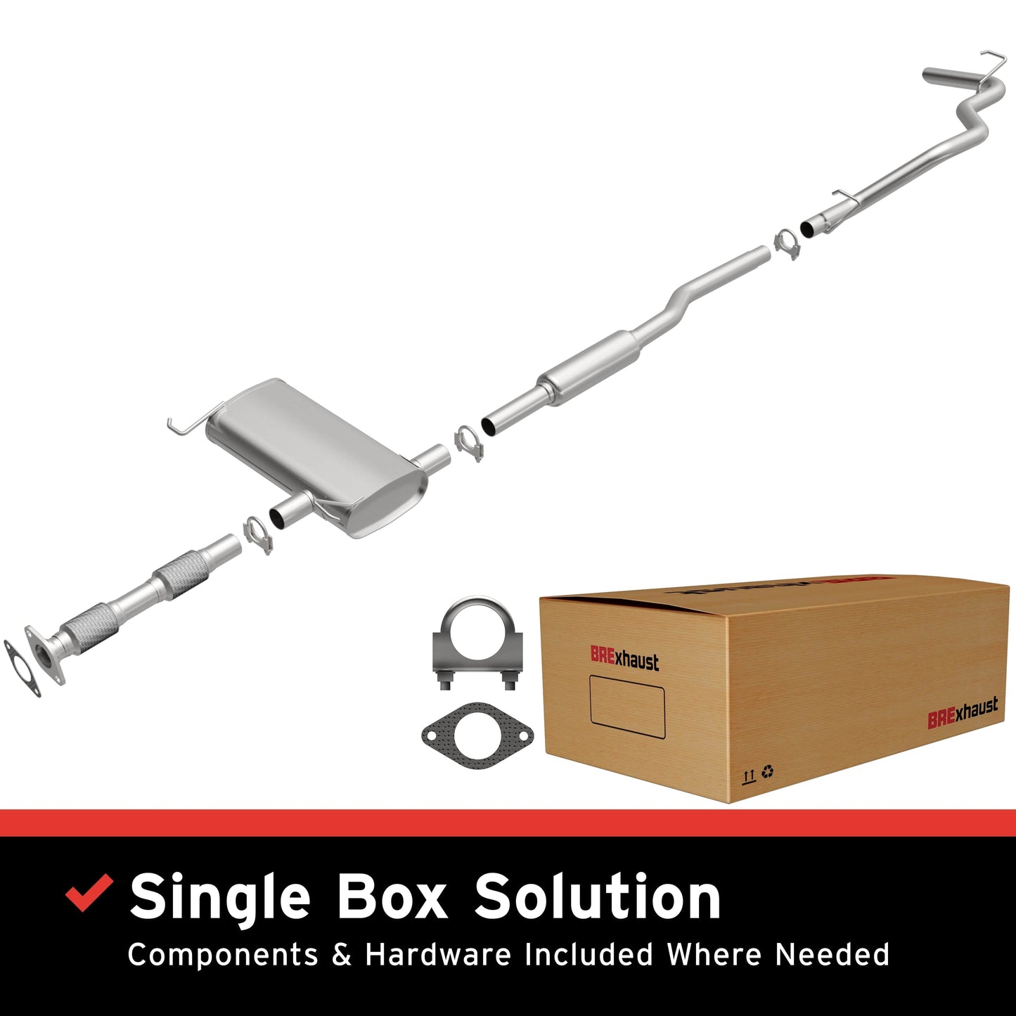 BRExhaust 1995-1998 Ford Windstar Direct-Fit Replacement Exhaust System