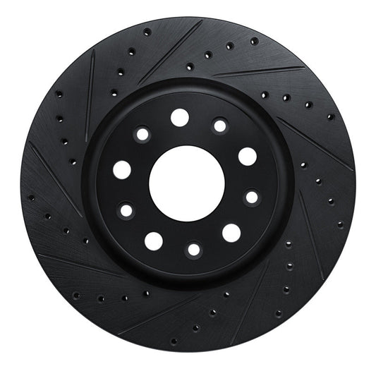 DFC D&S Black Brake Rotor (FRONT LEFT): Fits Jeep Wrangler (18-25)