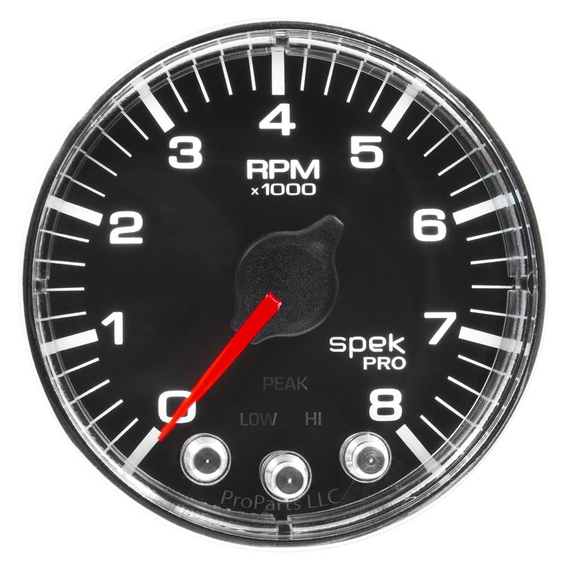 Autometer Spek-Pro 2 & 1/16" Tachometer w/ Shift Light 8K RPM