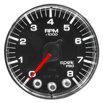 Autometer Spek-Pro 2 & 1/16" Tachometer w/ Shift Light 8K RPM