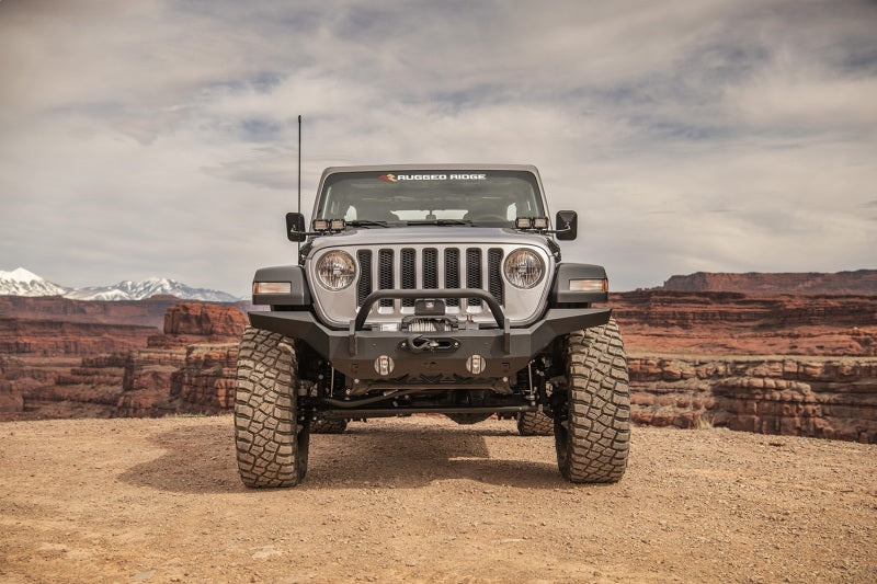 Rugged Ridge 11540.31 HD Full-Width Front Bumper for 2007-2025 Jeep Wrangler JK