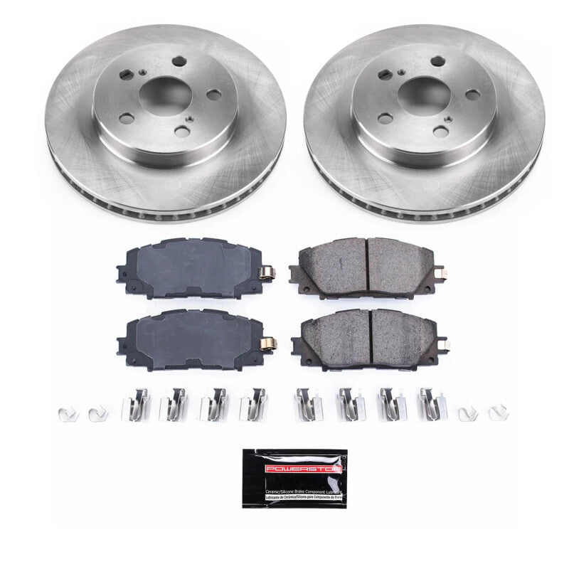 PowerStop 17-19 Toyota Prius Prime Front Semi-Coated Rotor Kit (SC7701)