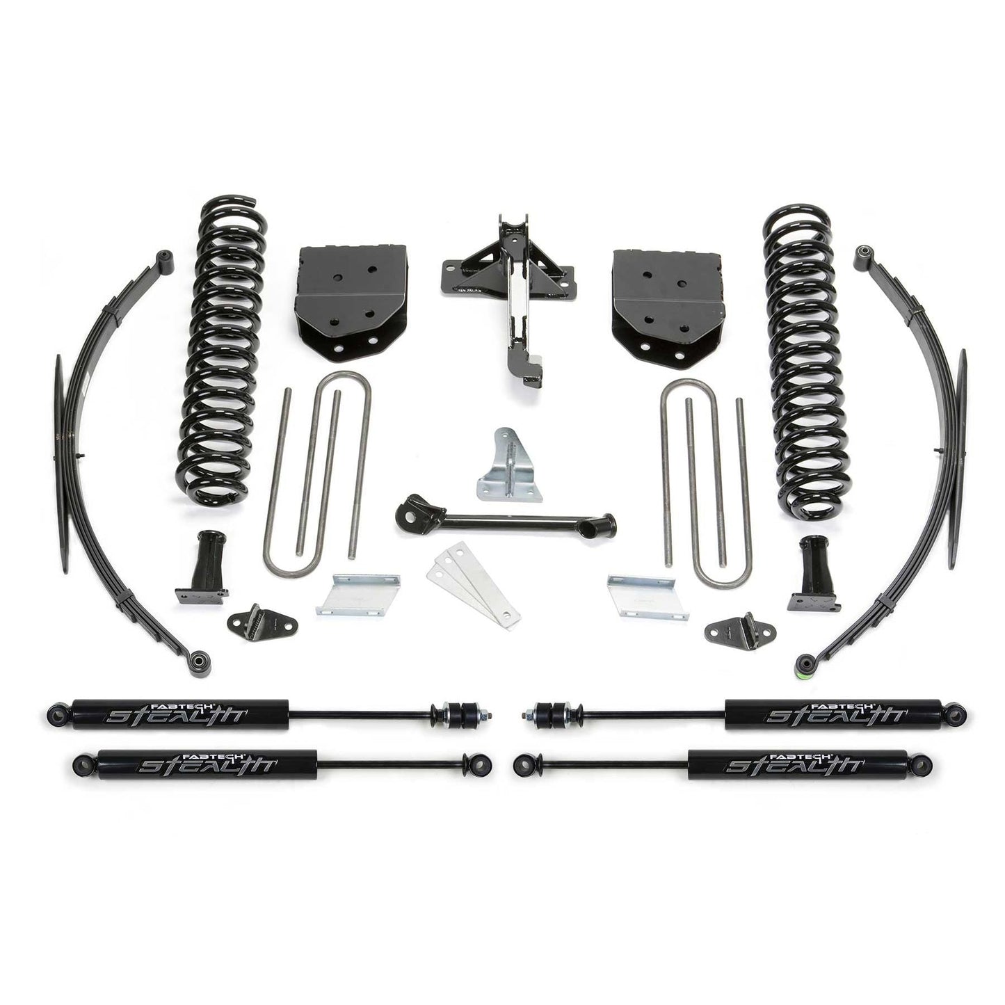 Fabtech 8" Basic System w/ Stealth & Rear Leaf Springs | Ford F250/350 4WD (08-16) (K2127M)