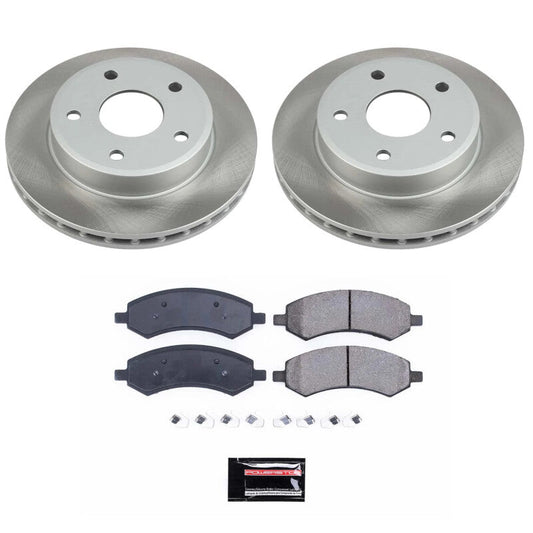 PowerStop 2011 Ram Dakota Front Semi-Coated Rotor Kit (SC2193)