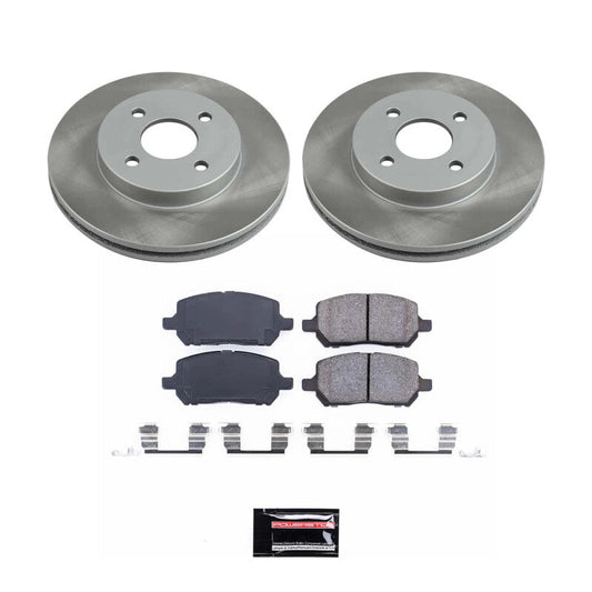 PowerStop 03-07 Saturn Ion Front Semi-Coated Rotor Kit (SC1604)