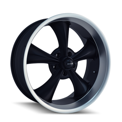 (set of 4) Ridler Wheels 695 Matte Black Machined | 18x9.5" +6mm | 5x127mm Wheels