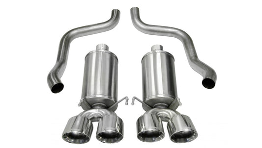CORSA Xtreme, Sport / 2.5 in Axle-Back 3.5 in Twin Tips | 2009-2013 Corvette C6 (14470, 14108)