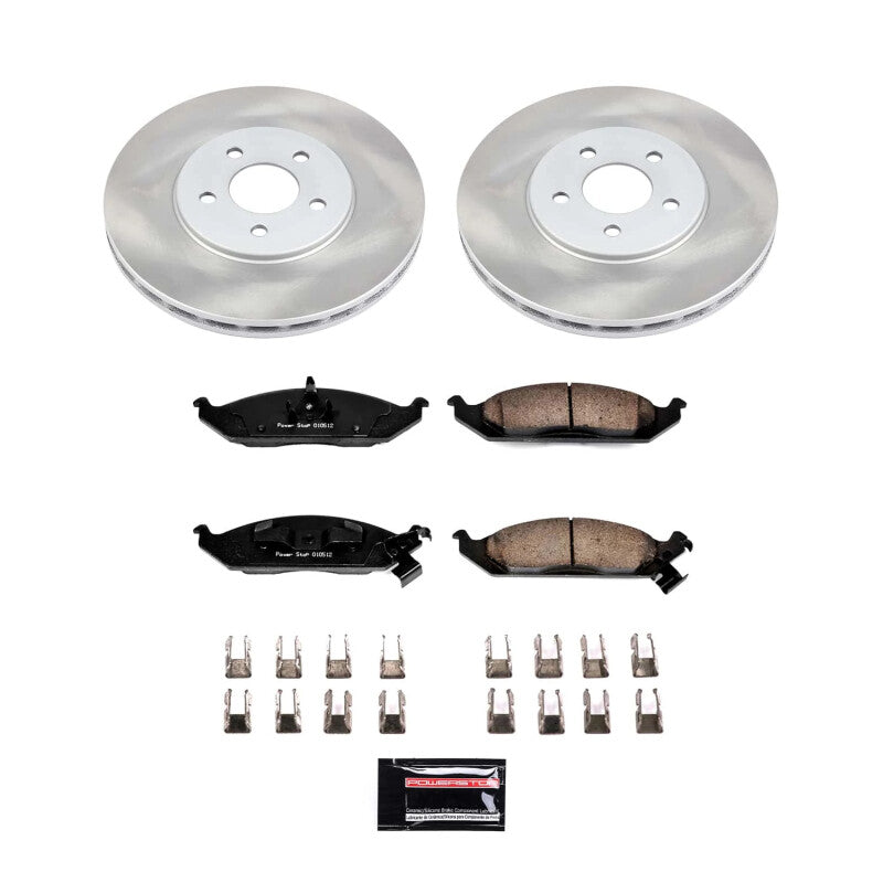 PowerStop 96-00 Plymouth Breeze Front Semi-Coated Rotor Kit (SC1679)