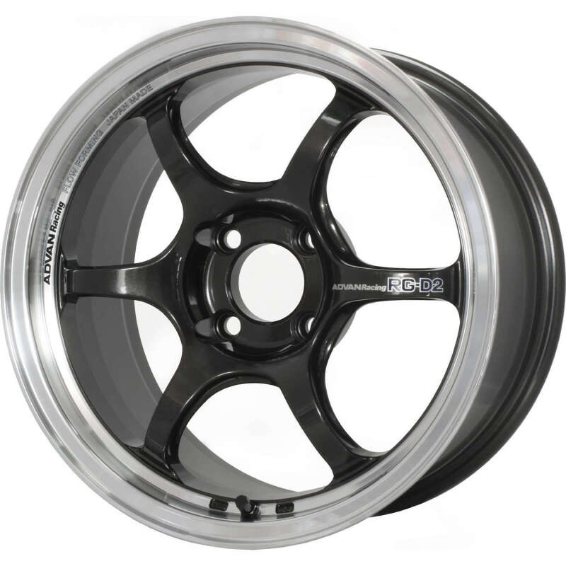 Advan RG-D2 Machining/Black Gunmetallic | 15x8" +35mm | 4x100mm Wheels