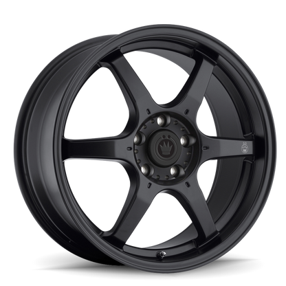 (set of 4) Konig Backbone Matte Black | 17x7.5" +35mm | 5x114.3mm Wheel