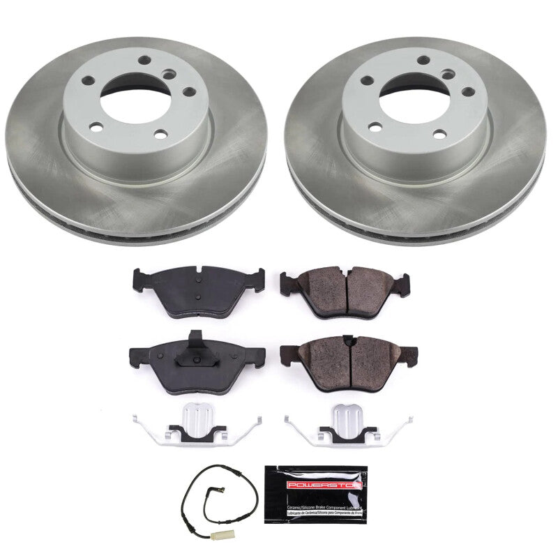 PowerStop 2006 BMW 325i Front Semi-Coated Rotor Kit (SC3087)