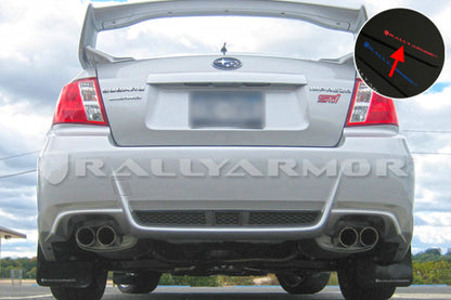 Rally Armor UR Mud Flap | Subaru Outback (03-09) / Impreza (07-11, 07-14) (MF19-UR-BLK/RD)