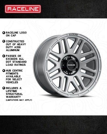Raceline 944 Outlander Greystone | 16x8" +0mm | 5x114.3mm Wheel