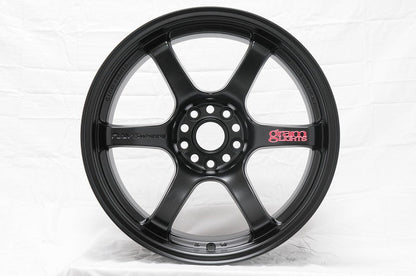 (set of 4) Gram Lights 57DR Semi Gloss Black | 19x8.5" +35mm | 5x114.3mm Wheel