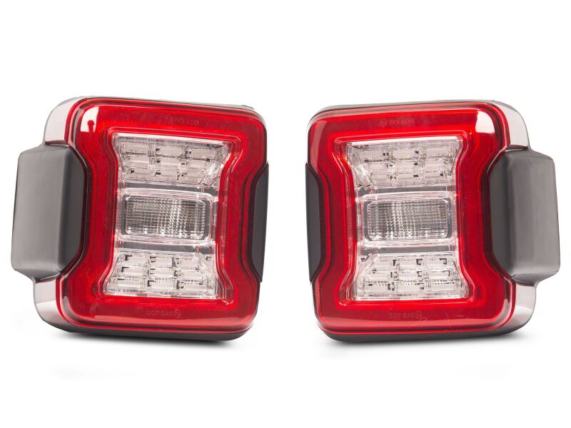 Raxiom 18-26 Jeep Wrangler JL LED Tail Lights Clear Housing Clear Lens (J181426)