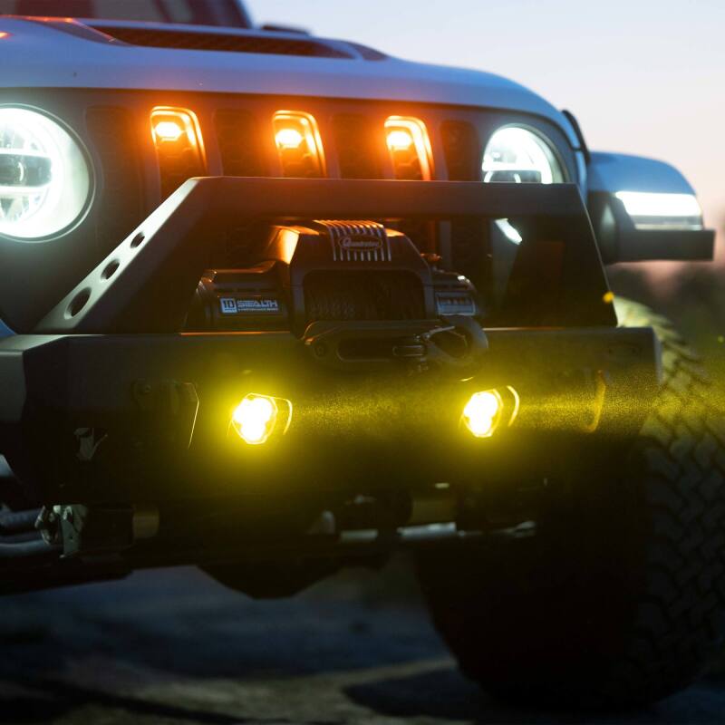 KC HiLiTES 97147 2 LED Fog Lights Kit for 10-23 Jeep Wrangler / 20-23 Gladiator