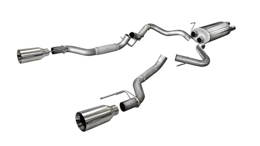 CORSA Sport / 3.0 in Cat-Back 5.0 in Single Tips | 2017-2020 Ford F-150 EcoBoost Raptor 3.5T (14397)