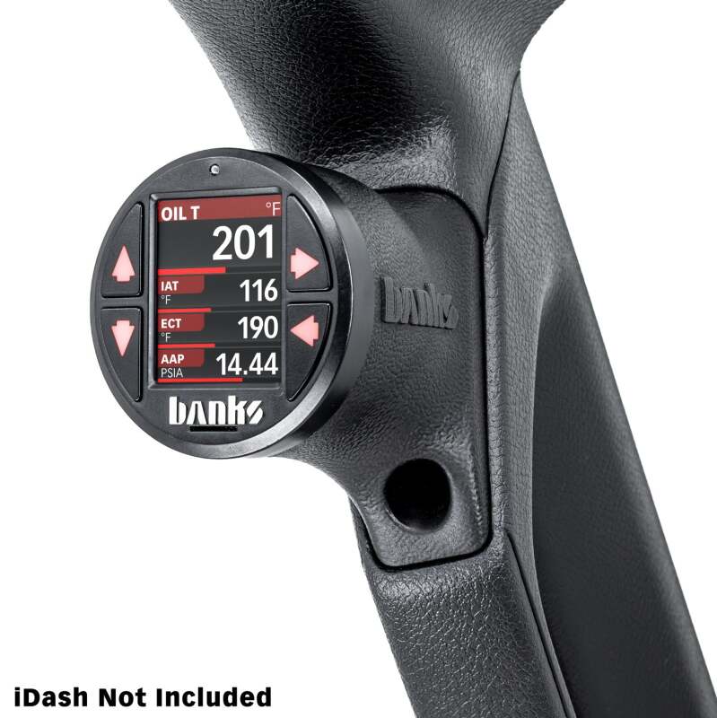 Banks Power 63371 Upper iDash Stealth Pod Mount for 18+ Jeep Gladiator/Wrangler