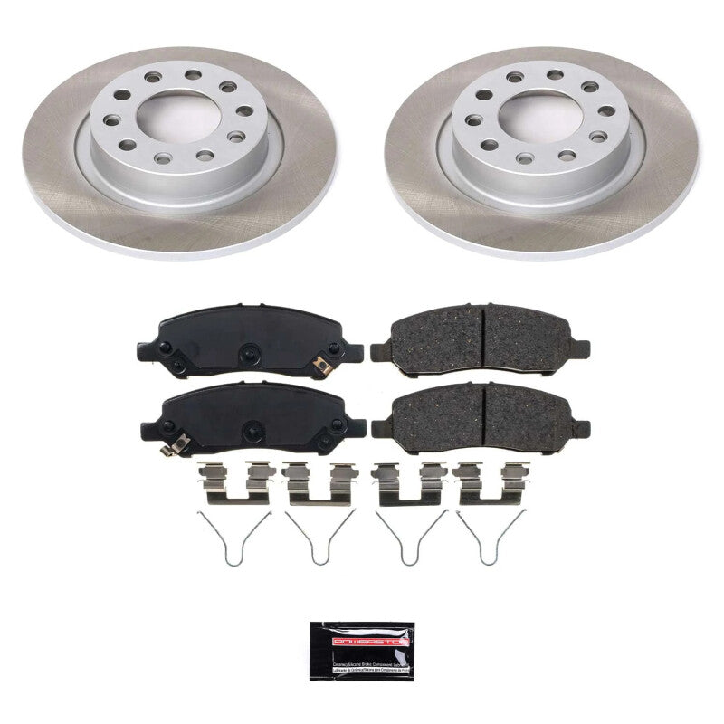 PowerStop 13-16 Dodge Dart Rear Semi-Coated Rotor Kit (SC6371)