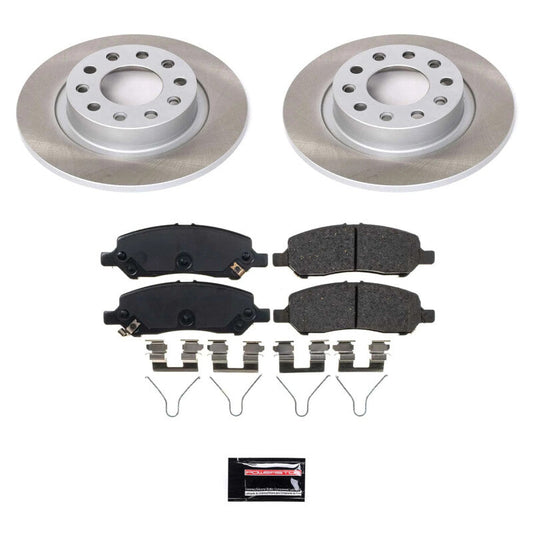 PowerStop 13-16 Dodge Dart Rear Semi-Coated Rotor Kit (SC6371)