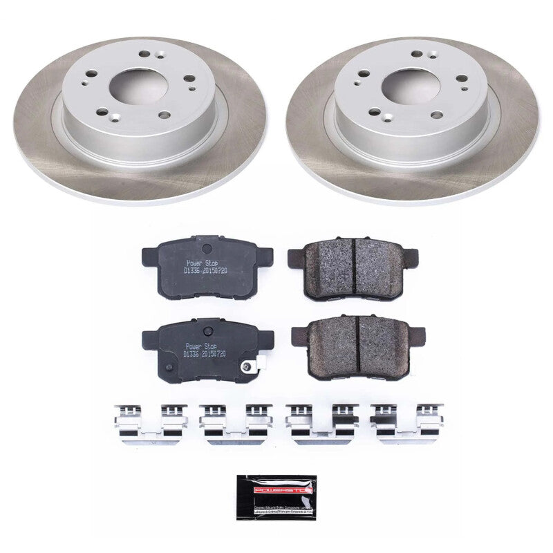 PowerStop 08-10 Honda Accord Rear Semi-Coated Rotor Kit (SC3127)