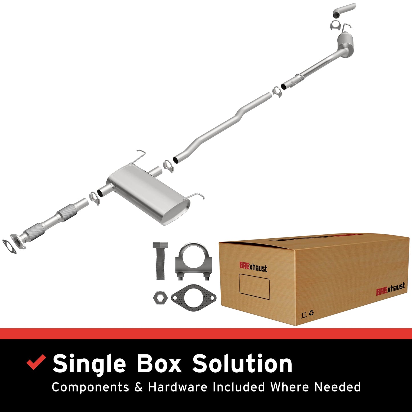 BRExhaust 1999-2003 Ford Windstar Direct-Fit Replacement Exhaust System