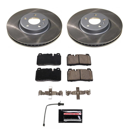 PowerStop 13-17 Audi Q5 Front Semi-Coated Rotor Kit (SC7653)