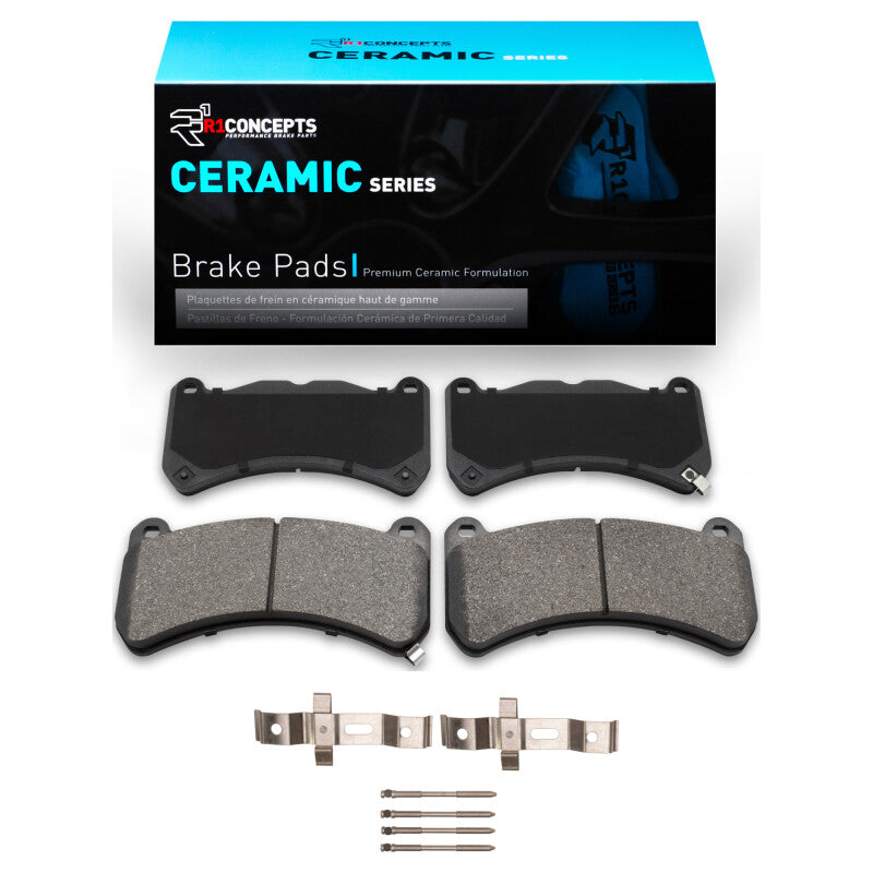 R1 Concepts 08-25 Lexus IS F Front Ceramic Pads & Hardware | Subaru WRX (2310-1365-01)